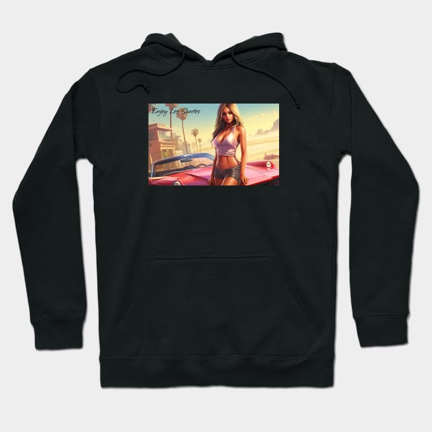 Postcard from Los Santos 2 Hoodie by obstinator